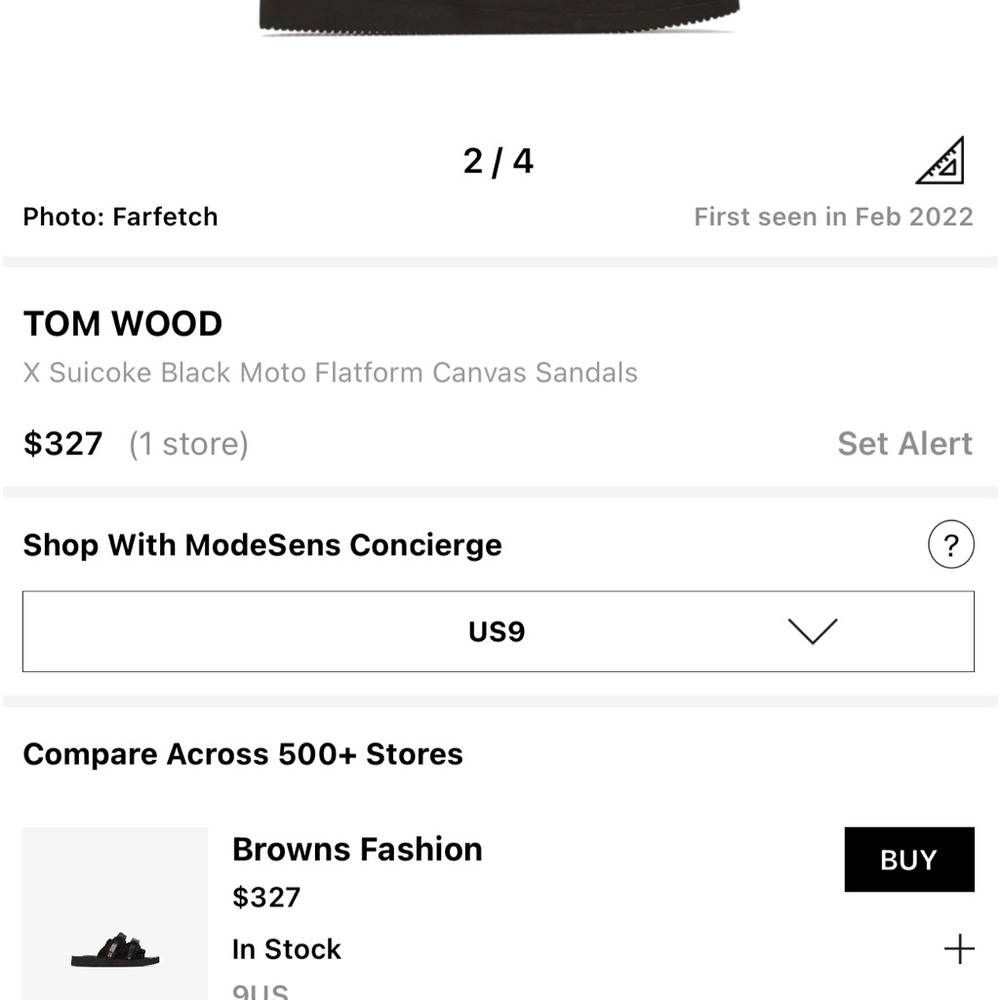 Suicoke X Tom Wood moto sandals size 9 / 10 NWT